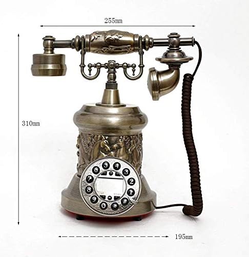 Грецкая Античен ОРЕХ Стационарен Телефон от Висок клас Луксозен Дом Ретро Кабелна Стационарен Телефон за Дома на Хотела