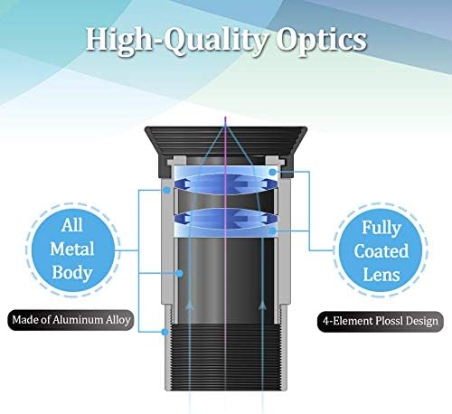Окуляр телескоп WEOOEN 1,25 инча Plossl 10 мм, Изцяло Покрити с оптичен обектив на телескопа, Здрава метална конструкция, Резба за стандартни астрономически филтър 1,25 инча