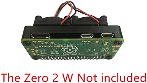 Корпус от легирана CSYANXING Открит Радиатор Шасито с Двоен Охлаждащ вентилатор за Raspberry Pi Zero 2 W