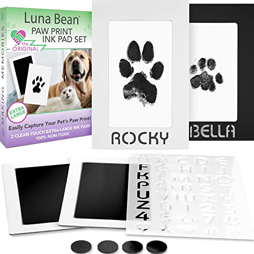Комплект за отпечатъци от лапите на Luna Bean - Възглавница за отпечатъци от лапите без елементарно за кучета и котки - Комплект за отпечатъци от носа на кучето и комплект за отпечатъци от лапите на домашни любимци