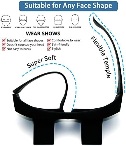 Мързеливи очила Sehnsucht, Укладывающиеся за четене, гледане на мобилна телевизия, 90-Градусные Призматични Очила, които Правят Врата