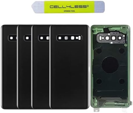 Подмяна на задното стъкло Cell4Less за модели на Galaxy S10, включително рамка на фотоапарата, обектива и инструмента за сваляне (Blue Prism)