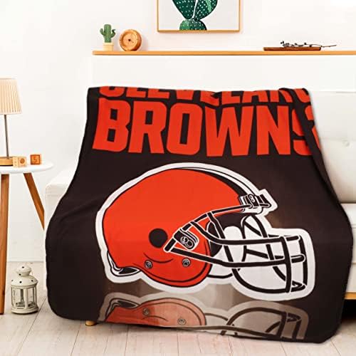 Флисовое Одеяло Northwest NFL Cleveland Browns футболно игрище, Цветовете на отбора, 50 x 60