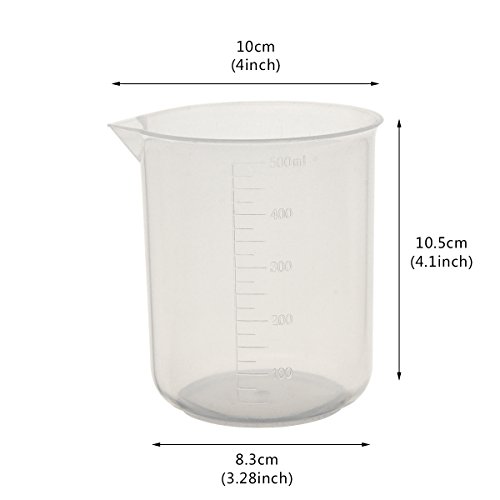 Saim Пластмасова Мерителна Чашка 250 МЛ, Прозрачни Мерителни Чаши Контейнер За Течности Училищна Лаборатория кухня 12 бр.