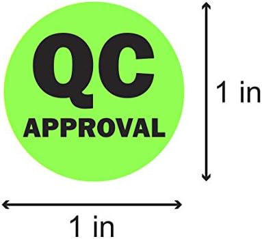 300 Етикети, одобрени от QC, 1 Кръгли Стикери за контрол на качеството на инвентара, Одобрени QC, които са Преминали проверка, Поддръжка на етикети, Етикети за организац?