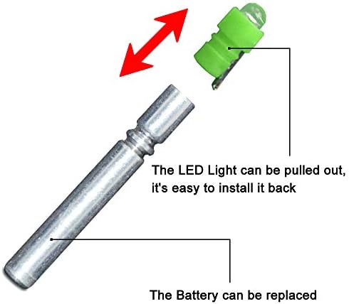 Гаф с led подсветка Reikawa за риболовни примамки, Рибарски плувки, Светлини-дръжка, Накрайници за стрели, риболовни плувки, светлини за полюсите, led светлини-6 бр.