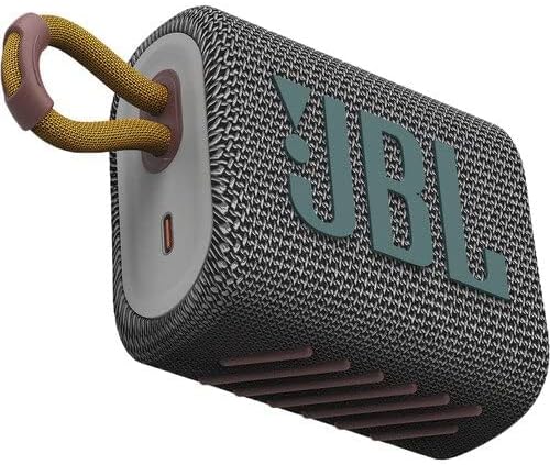 Комплект непромокаеми Ултрапортативен bluetooth високоговорители JBL GO 3 с корпус Megen Hardshell (сив)