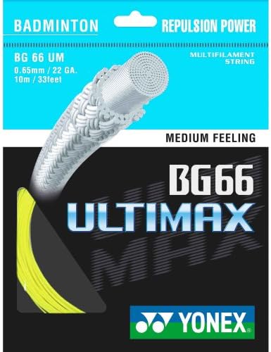 Струна за бадминтон Yonex BG 66 Ultimax Ultimax - Жълт