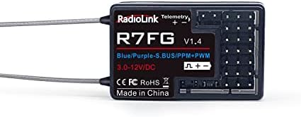Radiolink 2,4 Ghz R7FG 7-Канален Влияние приемник, Телеметрия напрежение, Управление на големи разстояния, Защита от Пръски вода RX за Радиоуправляемого Писта кола, Лодка, система за радио контрол RC4GS V2 V3/RC6GS