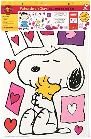 Комплект дъски за обяви Eureka Teacher Доставки Снупи Peanuts Valentine, 38 бр.