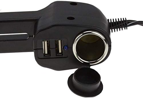 Закрепване на облегалката за глава с USB порт Navitech 4.2 A с Вградено зарядно за кола устройство, Съвместим с таблетен VASTKING KingPad K10 10.1