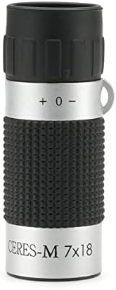 Монокуляр Kenko CRM01 Ceres-M, 7 x 18, калибриране 7 пъти, калибриране 18, Компактен дизайн, Тегло: 1,2 грама (35 г), корпус и каишка в пакет, сребрист