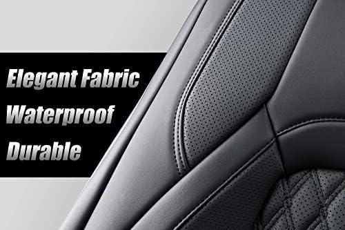Комплект калъфи за седалки на Ford F150 с пълно покритие Truckiipa, Водоустойчив Кожена Защитен Панел за аксесоари за пикапи, Специално Разработена за кабината на екипажа на Ford F150 2015-2022, 2017-2022 F250 F350