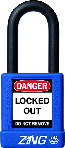 Защитно заключване ZING 7033 RecycLock, С един и същ ключ, Дужка 1-1 / 2 , корпус 1-3 / 4, Синьо