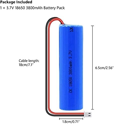 MORBEX 3,7 В 3800 mah 18650 Литиево-йонна Батерия която се презарежда с жак XH 2P Резервна Батерия + Кабел DIY 1 бр.