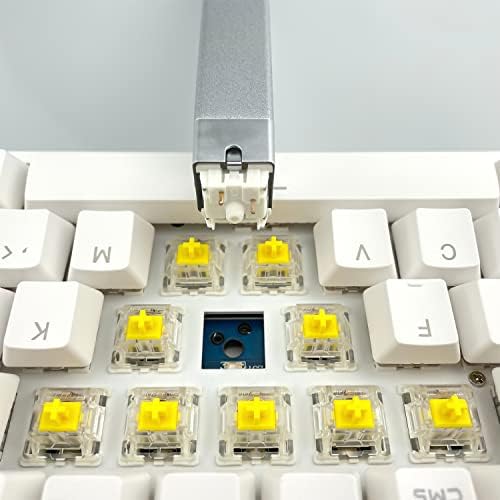 kutethy Gateron G Yellow Pro Ключове с предварителна смазка 3pin RGB SMD Линейни за геймърска механична клавиатура (72 бр, жълти)