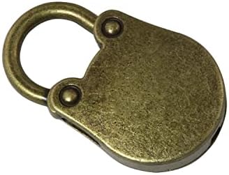 DGBRSM 2 елемента Ретро Стил Мини-Мечка Окачени Заключване За Ключове От С Сплав във Формата На Главата на Мечката Бронзови Ключалки и Ключове