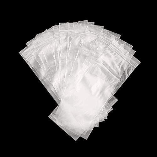 Пластмасови опаковки за бижута с дължина 3 x 7, 100 бр., найлонови торбички за съхранение с печата на мълния, Прозрачни чанти за Колиета джоб с дупка за окачване за опаковка, Доставка на Тамян, 2 Мл (4 размер по избор)