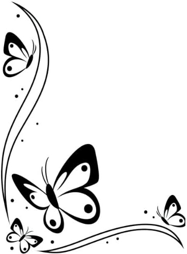Папка за релеф Darice 1218-107, 4,25 на 5,75 инча, с шарени пеперуди в ъгъла