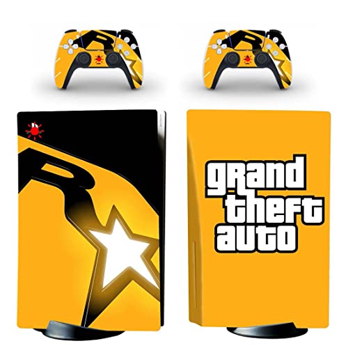 За PS5 ЦИФРОВА игра Grand GTA Theft And Auto Стикер за PS4 или PS5 за конзолата PlayStation 4 или 5 и контролери Vinyl Стикер DUC-5955