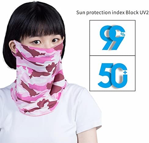 UV-Защита UFP50 + Шейная Гетра, Затварящ Лицето Шал – Дишаща, Охлаждащ, игрища, Унисекс, За Мъже И Жени