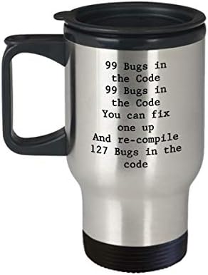 Чаша за пътуване по кодиране - 99 грешки в Code Tumbler - Забавни подаръци, програмиране и сарказъм