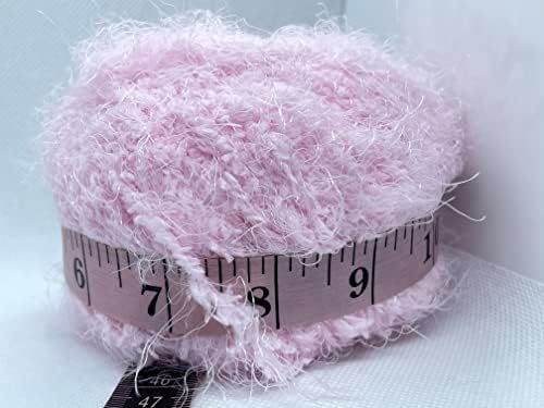 Прежди за новостите Polar Soft Baby Pink Ice Yarns с найлонови буйни дълги и къси миглите за мигли - 50 Грама (1,76 унция) 55 метра (60 ярда)