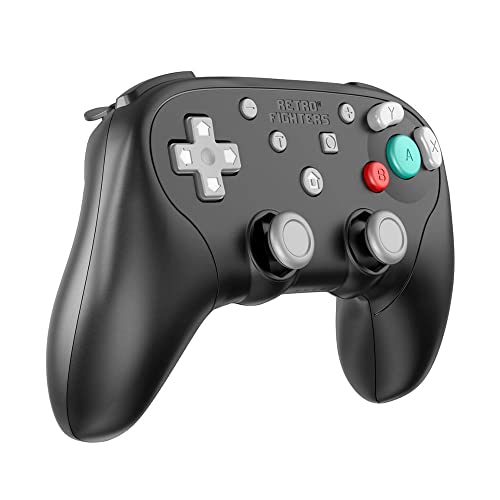 Безжичен контролер Retro Fighters BladeGC Ново поколение - е Съвместим с GameCube, Switch, PC, плейър Gameboy (черен)