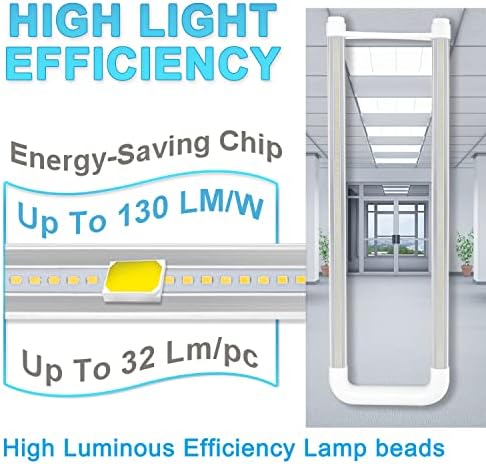 Великолепна led лампа Т8 T12 с U-образно се огъне 36 W (еквивалент на 80 W), 5400 Лумена, топла светлина 3500 До 1 Led лампа Идеално замества яркост 2 луминесцентни лампи (10 бр)