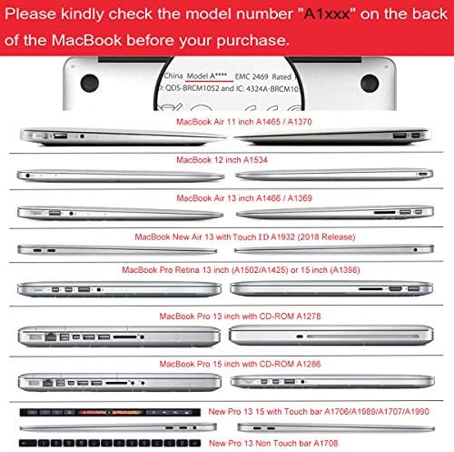 Jiehb Калъф за MacBook Pro 13 инча 2019 2017 2018 г. съобщение, Защитен калъф за MacBook за Новия MacBook Pro 13 инча сензорен панел Touch ID A1989 A1706 / A2159 A1708 - Leopard 2