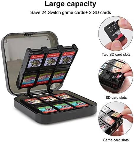 Калъф за карти игра Кит Вино за Switch Customized Pattern Switch Lite Преносим Кутия За Съхранение с 24 Слота за карти игра