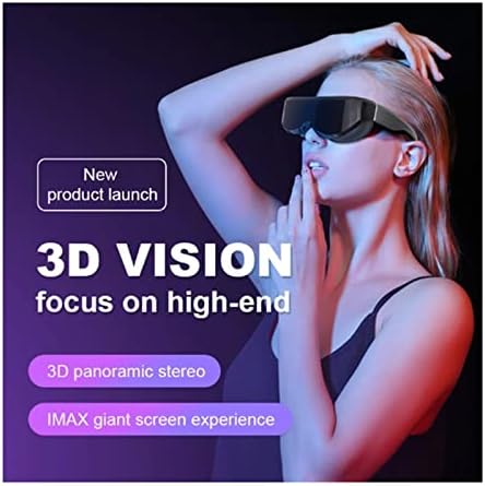 Обновени 3D Умни очила IMAX HD с Гигантски екран и Двойно IPS-дисплей, Тънки и леки, удобни за носене интелигентни видео Очила за филми