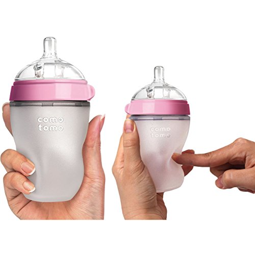 Бебешки бутилки Comotomo 5 грама и 8 грама, 4 опаковки (розови)