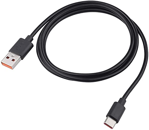 Преносимото кабел за зареждане Alitutumao USB Type -C, захранващ Кабел, Съвместим с JBL Charge 4, JBL Flip 5, JBL Pulse 4, JBL JR POP, JBL Endurance Peak, безжичен високоговорител (черен)
