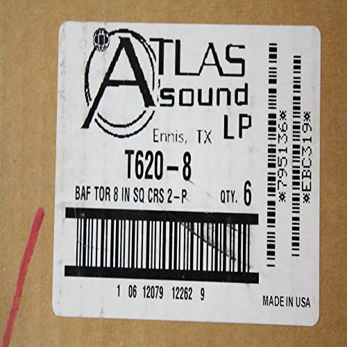 Atlas Sound T620-8 Deluxe 8-инчов Говорител с Въртящия преграда Скрит монтаж, Бял