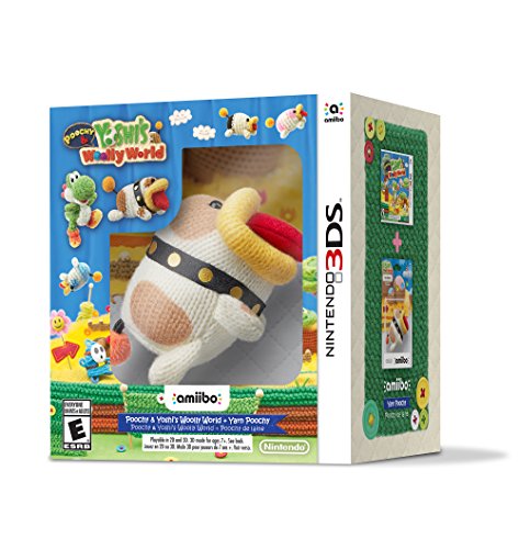 Вълна свят Пучи и Йоши + Прежди Poochy amiibo - Nintendo 3DS amiibo пакет Edition