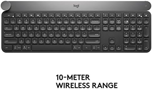 подобрена безжична клавиатура logitech Занаятите с Творчески диск въвеждане и подсветка на клавишите, тъмно сиво с министър (обновена)
