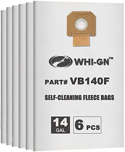 Флисовые филтърни торби WHI-GN VB140F, съвместими с пылесборниками BOSCH VAC140 обем 14 литра (6 бр.)