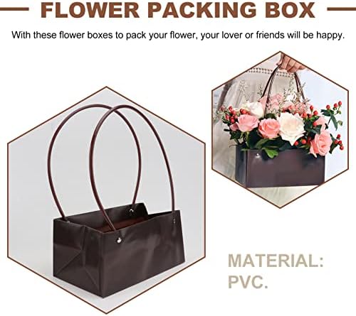 Alipis 6 БРОЯ Цветен букет опаковъчна кутия за букет цветя букет чанта подарък кутия за букета на Подаръчни пакети Цвете