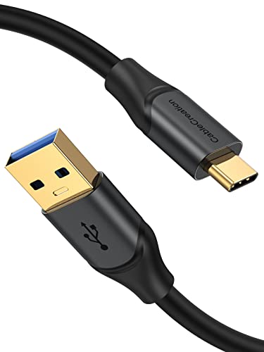 Създаване на кабела [2 комплекта USB кабел C-A USB с дължина 5 метра, кабел за трансфер на данни USB C-USB 3.1 USB 3.2 Gen2 10 Gbit/с USB A-C, автоматично кабел Android 3A за външни SSD устройство USB C MacBook Pro,