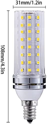 Царевица крушки BesYouSel E12, led лампа за sconces свещ мощност 12 W (еквивалент на 100 Вата), Декоративна основа за sconces свещ E12, топъл бял цвят 3000 ДО AC85-265V, led крушки на полилея, без да регулирате яркостта,