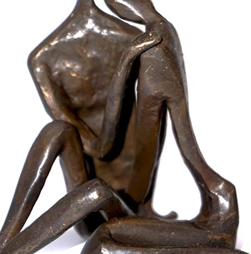 Dania Bi Бронзова Скулптура в ръцете на двойки, Модерна Скулптура от пясък, Декорация за дома или офиса, Подарък за Годишнина, рожден Ден, Свети Валентин или сватба