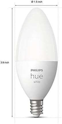 Умна свещ Philips Hue White LED, работи с Alexa и Google Assistant – Сертифицирано устройство за хора, 2 лампи с нажежаема жичка и бяла умна лампа A19 средна яркост 1100 Лумена, Сертифицирано устройство за хора, 1 лампа