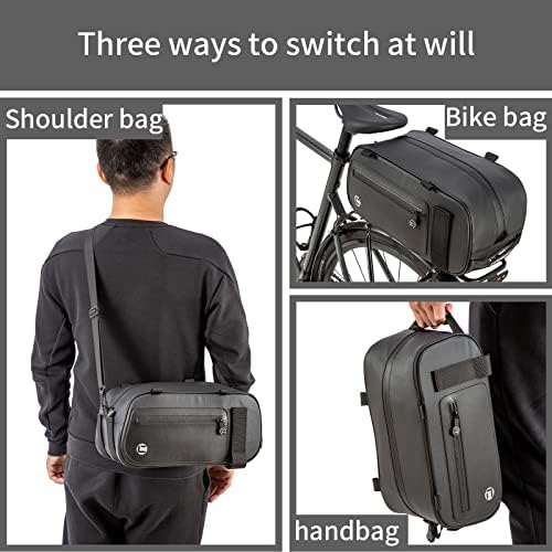 Чанта за багажник на Велосипеда, Велосипедна чанта за съхранение на 26Л, Седельная чанта 3-в-1, Многофункционални Чанти за багаж на Задния велосипед със Светлоотразителни Ленти, Водоустойчива Аксесоари За Пътуване,