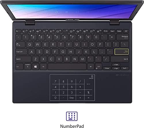Най-новият лаптоп на ASUS 2023, 11,6-инчов дисплей, Двуядрен процесор на Intel, 4gb оперативна памет, 256 GB PCIe + 64 GB eMMC, графика Intel UHD, Bluetooth, уеб камера, Windows 11 Home в режим S, Star Black