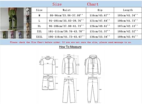 MIASHUI Ежедневни Мъжки Панталони са Модерни Ежедневни Панталони с принтом и джобове дантела Панталони Големи Размери 4 8