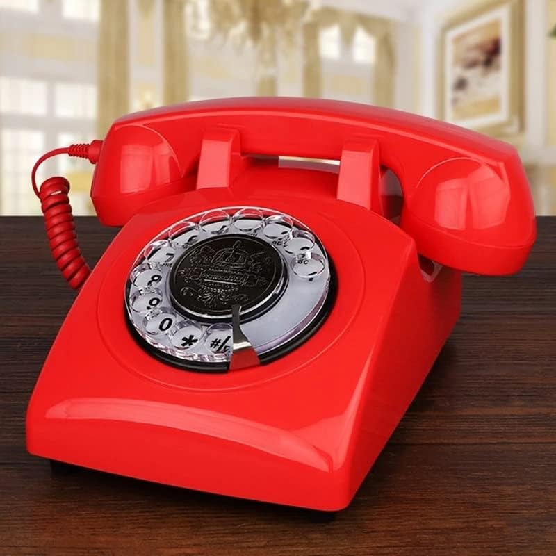 ZLXDP Европейския Старинен Ретро Телефон Кабелен Телефон Старомоден Американски Ретро Домашен Стационарен Телефон, Мини-Телефон