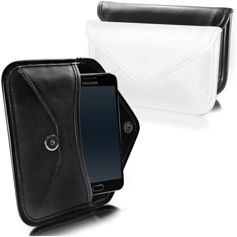 Калъф BoxWave, който е Съвместим с vivo X70 Pro (Case by BoxWave) - Луксозни Кожена чанта-месинджър, чанта-плик от изкуствена кожа за vivo X70 Pro - Цвят слонова кост, Бял
