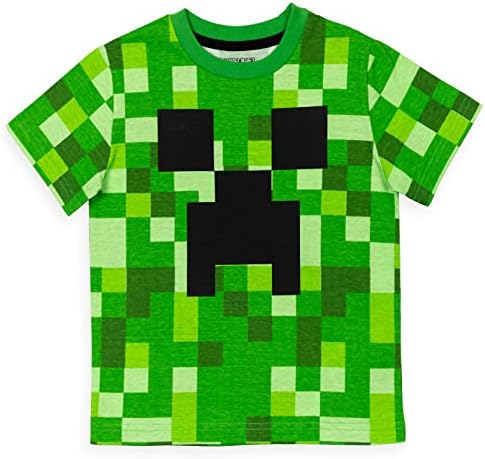 Тениска с графичен Дизайн за момчета Minecraft 2 В опаковка с Къс Ръкав