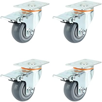 Колички Мебели, колела Колела с 4 Колела средна и лекотоварните Със спирачки, безшумни колела TPR с фиксиране За мебели / пейки (оранжев цвят)